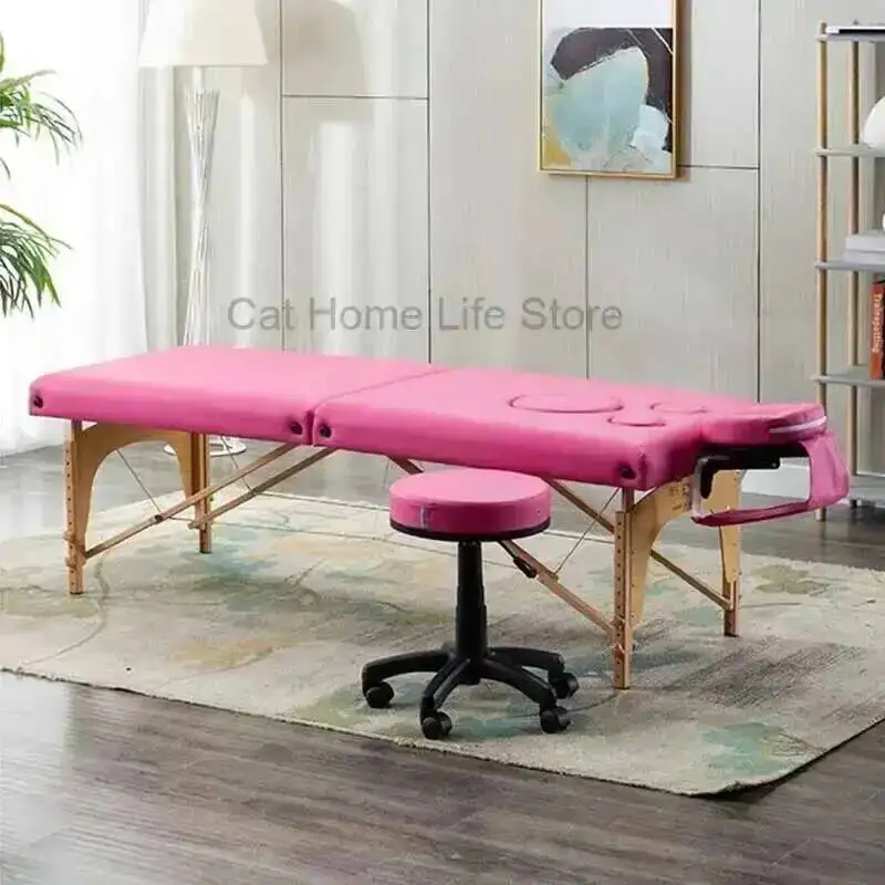 

Beautician Beauty Barber Simplicity Portable Salon Beds Massage Pink Bed Professional Tattoo Table Lash Maca Portatil Recliner