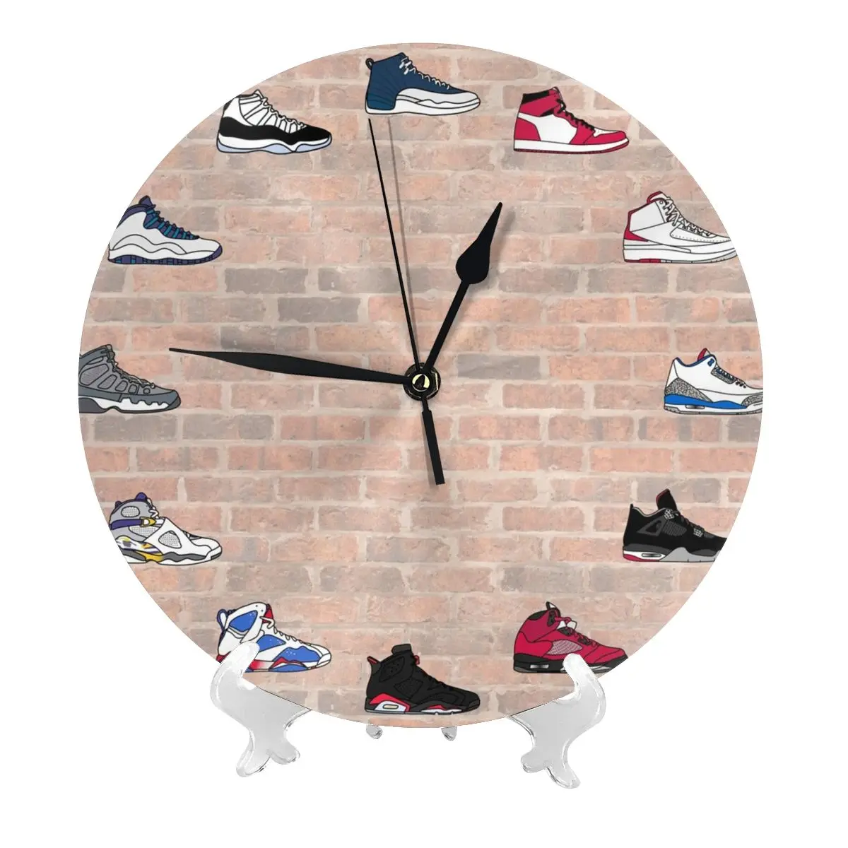 Jordan Sneaker Clock Modern Simple and Wall Hung Clock for Study Bedroom Living Room Bathroom