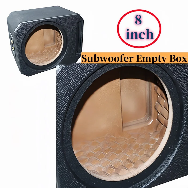 8 inch Subwoofer Empty Box Maze Style Front Vent Box DIY Car/Home Subwoofer Wooden Housing Density Board Drawer Hole18.3/21.8mm