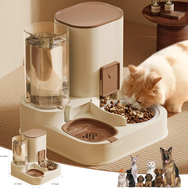 Large-capacity Pet Water Dispenser Automatic Feeding Water Machine Dry Wet Separation Cat Feeder Feeding and Drinking Supplies