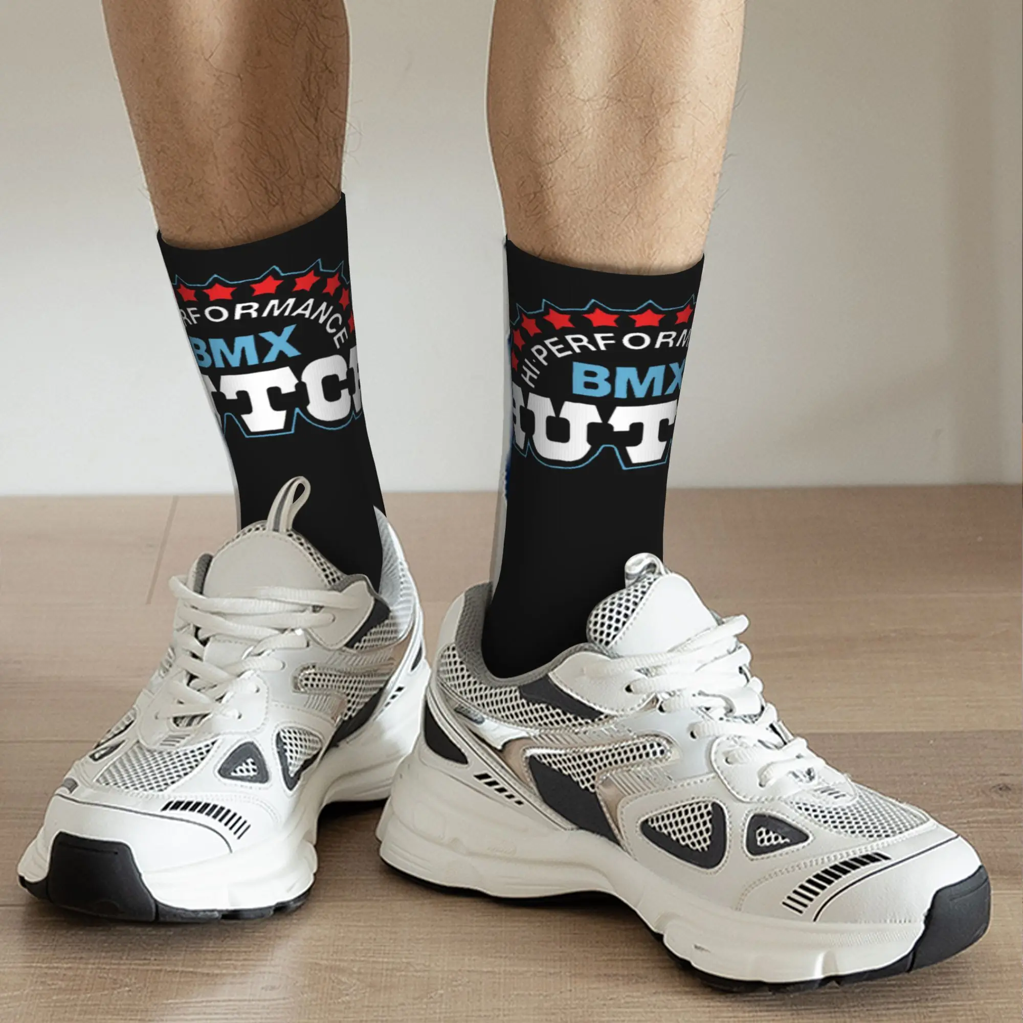 Hutch مرحبا الأداء BMX أحمر أبيض أزرق أسود تيم القاضي الجوارب Harajuku جوارب كل موسم الجوارب الطويلة اكسسوارات للجنسين