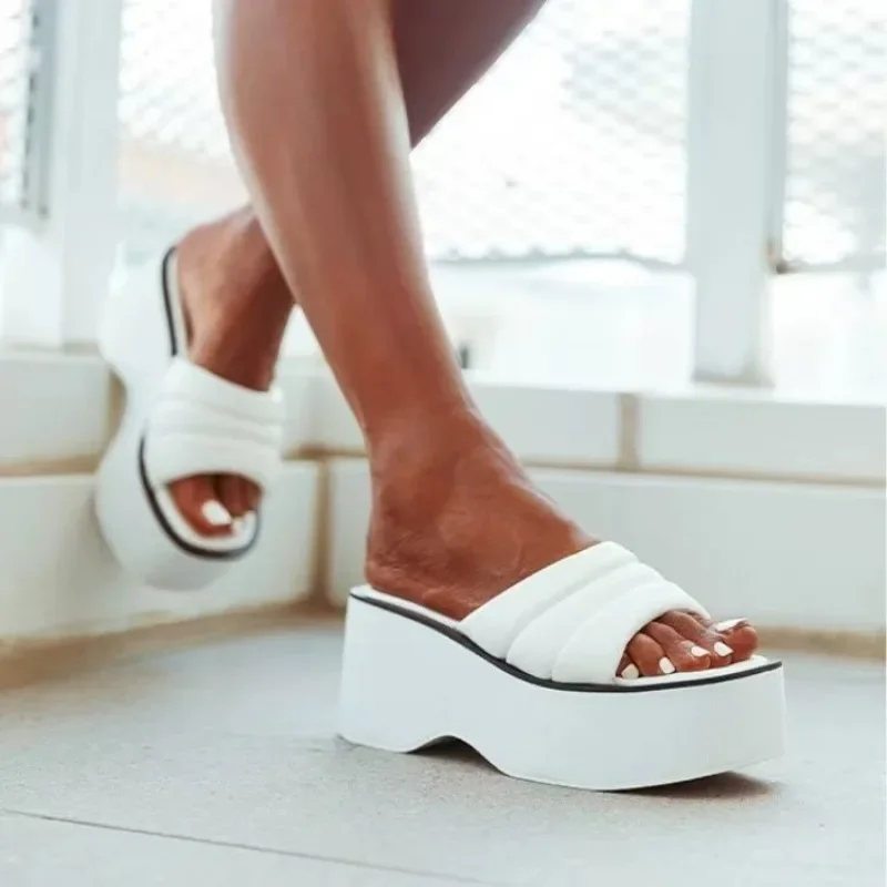 2025 Women Platform Shoes Summer New Hot Sale Rome High Heels Sandals Women Designer Breathable Casual Sandals Zapatos De Mujer