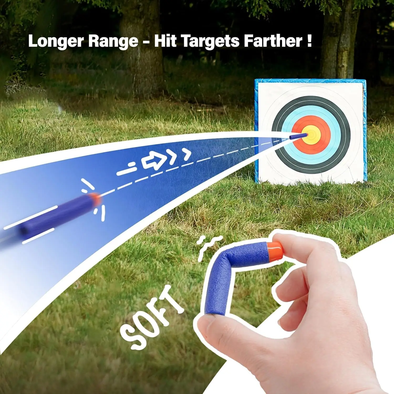 リフィルダーツ 100 個の弾丸弾薬パック ナーフ N-Strike Elite 2.0 シリーズ DinoSquad に対応 すべてのエリートブラスターと連携 ブルー