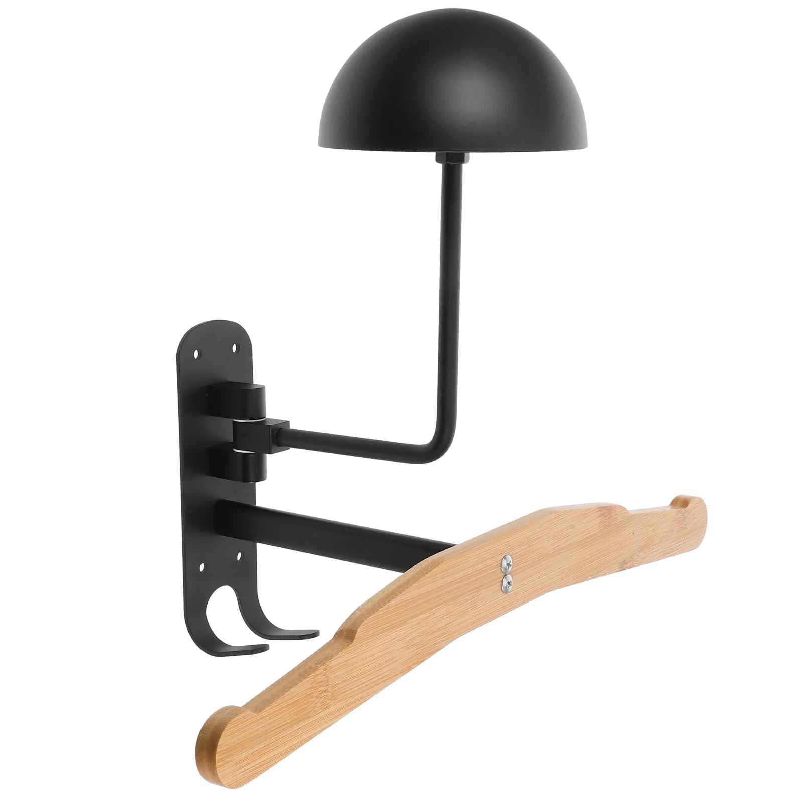 

Rack Mounted Motorcycle Gear Storage Display Stand Wood Motorcycle Gear Hanger Iron Material Bike Holder