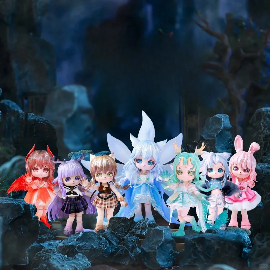 

Древняя кукла-зверь Maytree 1/8 BJD слепая коробка 14 см Kawaii в стиле животного Коллекционная модель шарнирная фигурка-сюрприз подарки