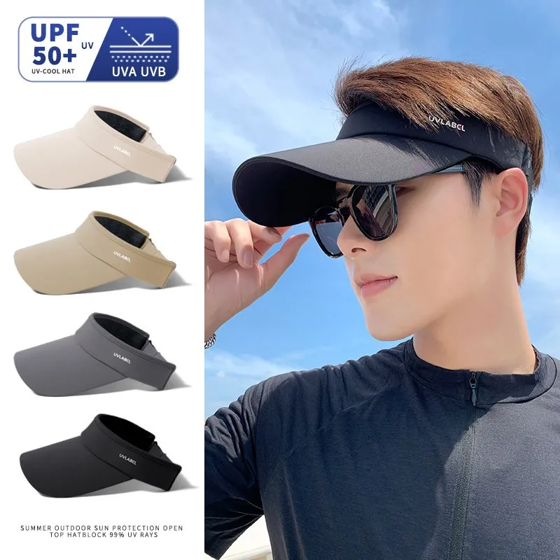

Men's Summer Running Sun Hat Empty Top UV Protection Fishing Cap Breathable Lightweight Outdoor Sports Hat ABEYINUOR Love Beanie