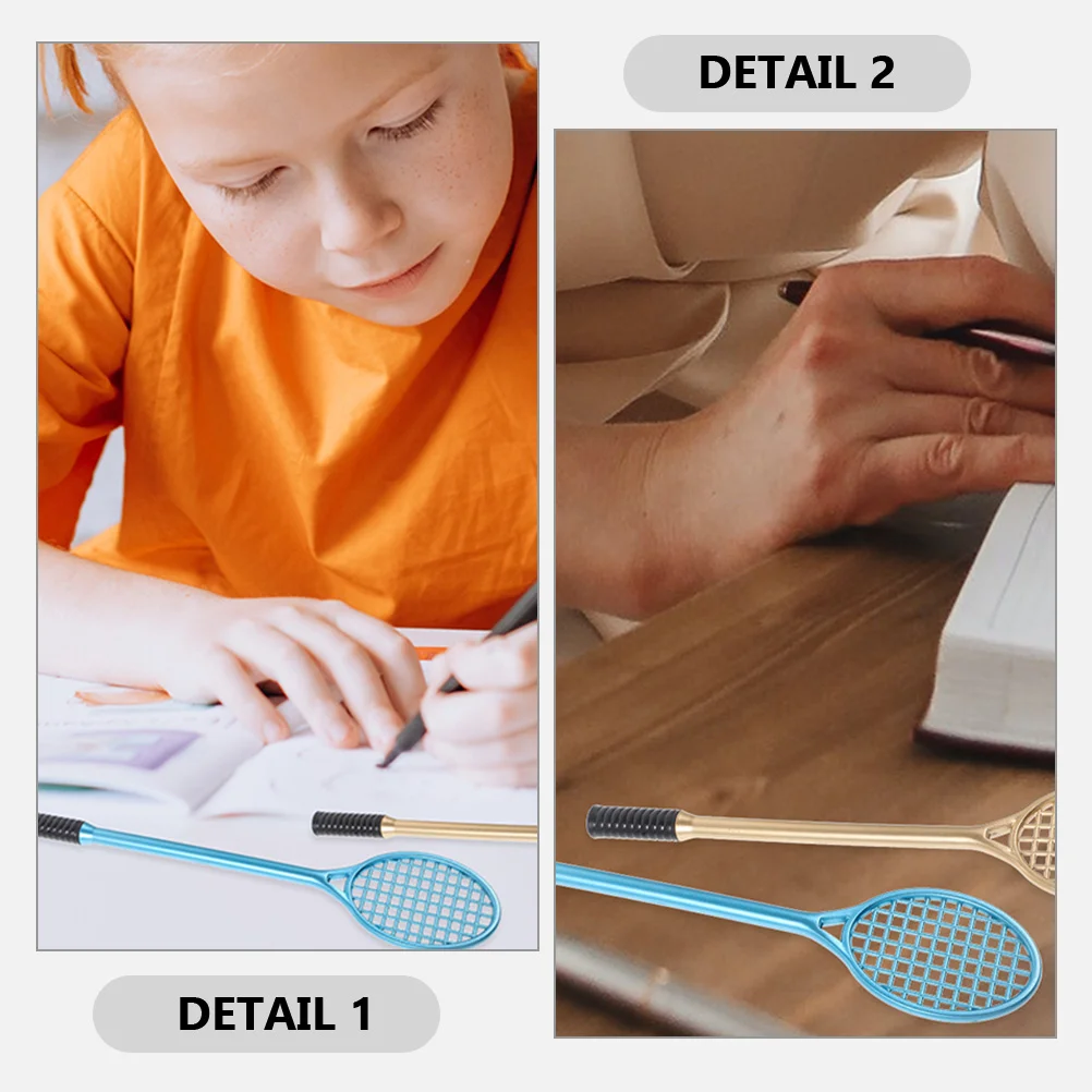 10 Pcs Racket Gel Pen Office Ink Fountain Cute Liquid Refill Kids Fine Point Student