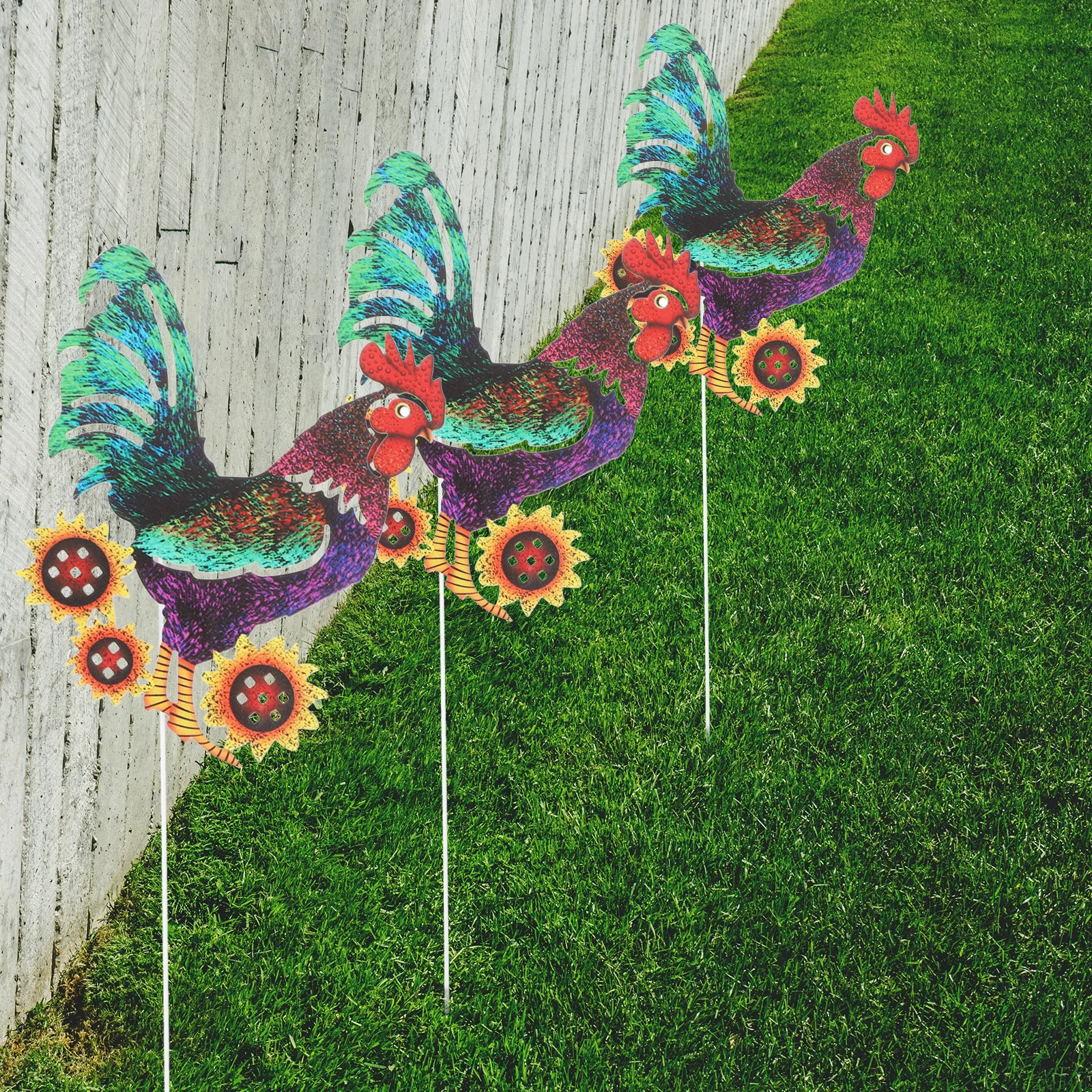 

Wrought Iron Decorations Decorative Rooster Statue Stake Statue Metal Craft Yard Lawn Outdoor Display Party Props