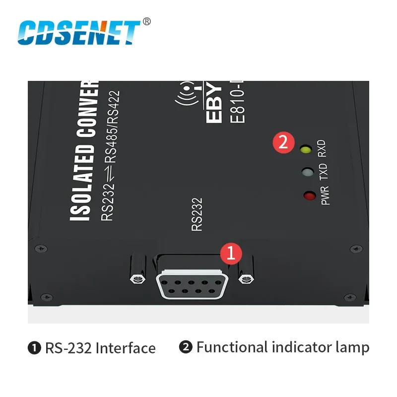 RS232 RS485 RS422 Isolated Bidirectional Converter CDSENET E810-DTU(RS)  Wireless Transparent Transmission Modem