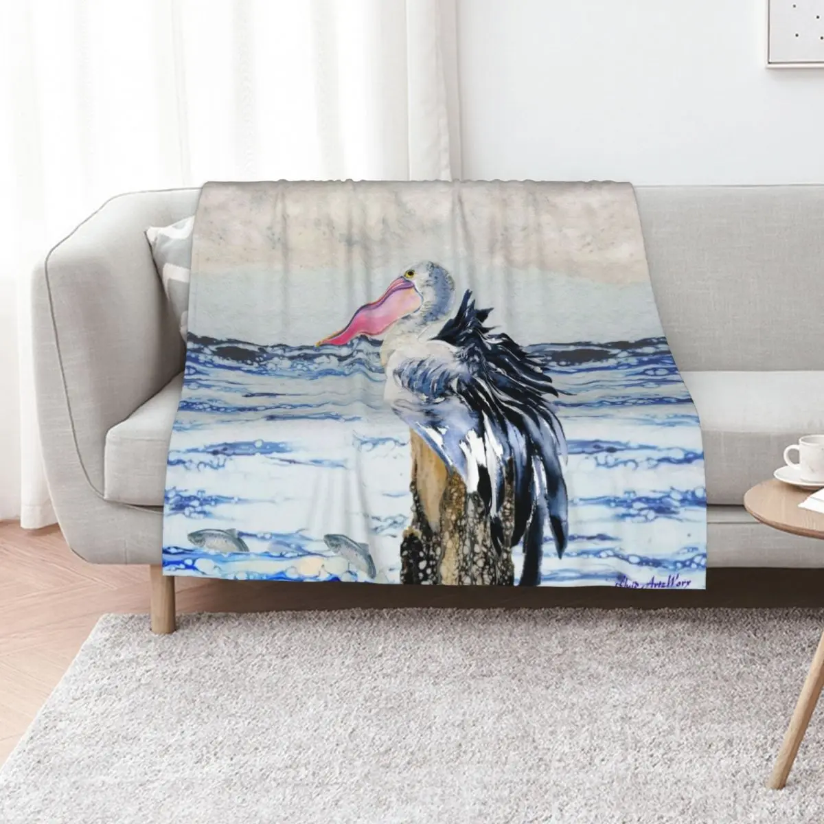 Pelican's Hope Throw Blanket warm winter Plaid on the sofa Thins wednesday Sofa Moving Blankets