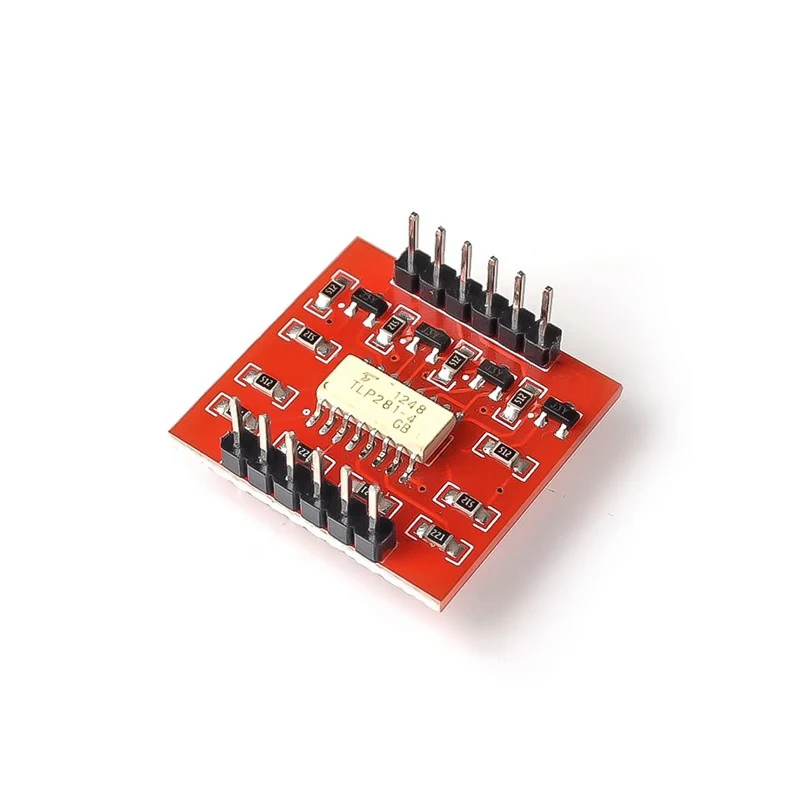 2-200Pcs TLP281 4-way Optocoupler Isolation Module High and Low Level Expansion Board Electronic Building Block Module