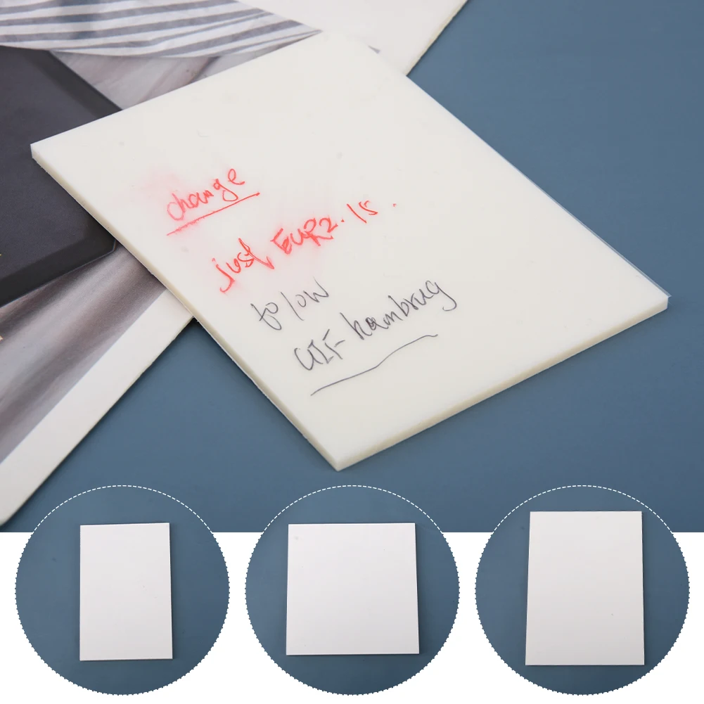 3pcs Reading Reminder Translucent Waterproof Assorted Size Self Stick Planner Note Pads Writable Home Office School Studying