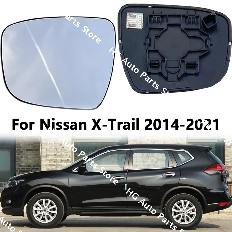 

Door Wing Rear View Mirrors Lenses For Nissan X-Trail 2014-2021 Outer Rearview Side Mirror White Glass Lens With Heating