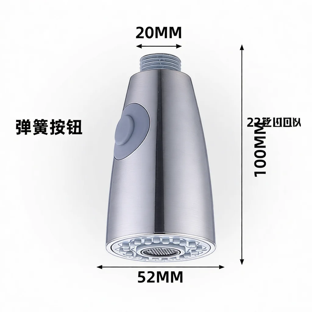Replacement Kitchen Basin Sink Tap Head Pull Down Spray Nozzle Adjustable Splash Proof Water Saving Faucet Repair Accessory