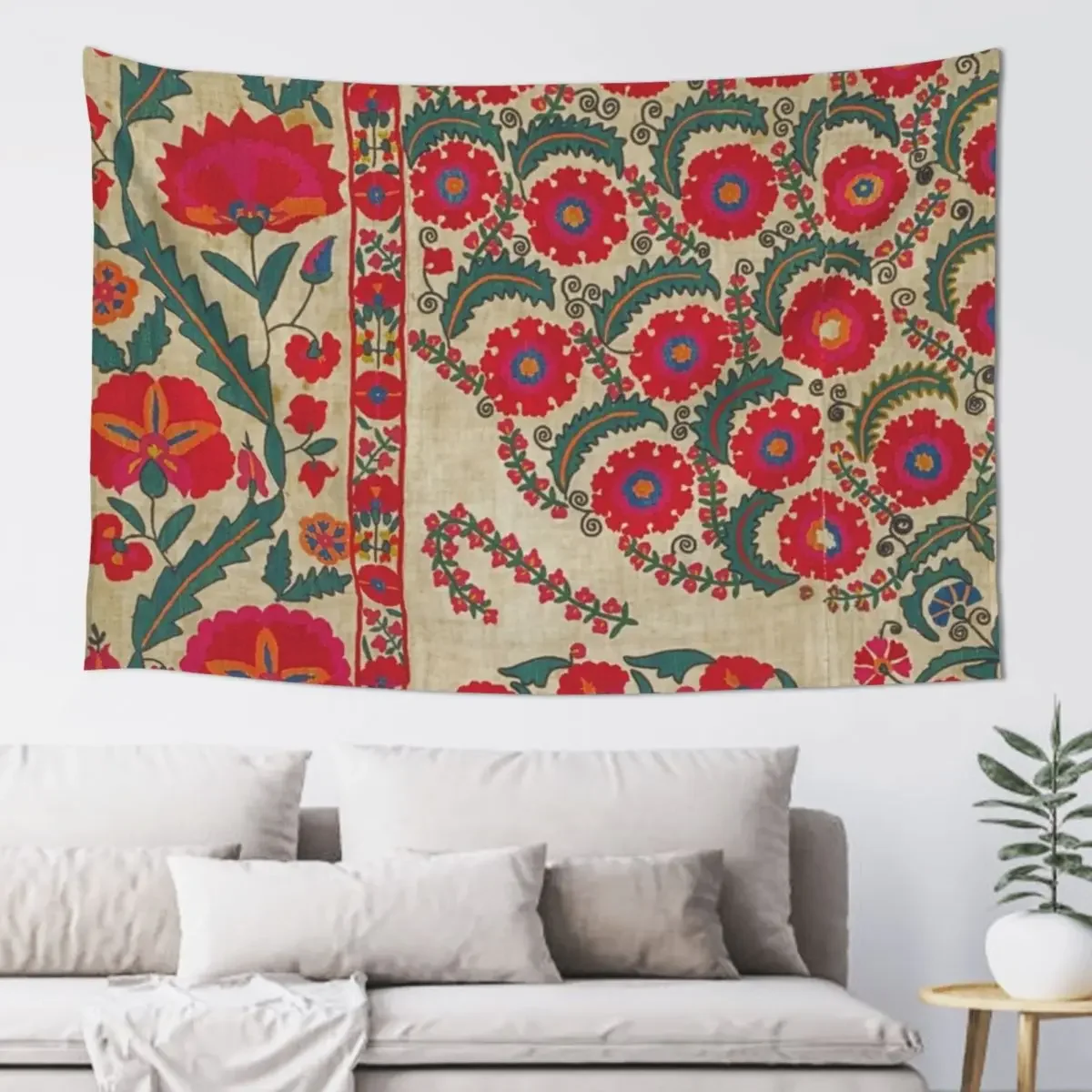 Vintage Bohemian Suzani Tapestry Bedroom Organization And Decoration Decor For Room Wall Decor Hanging Carpet Wall Tapestry