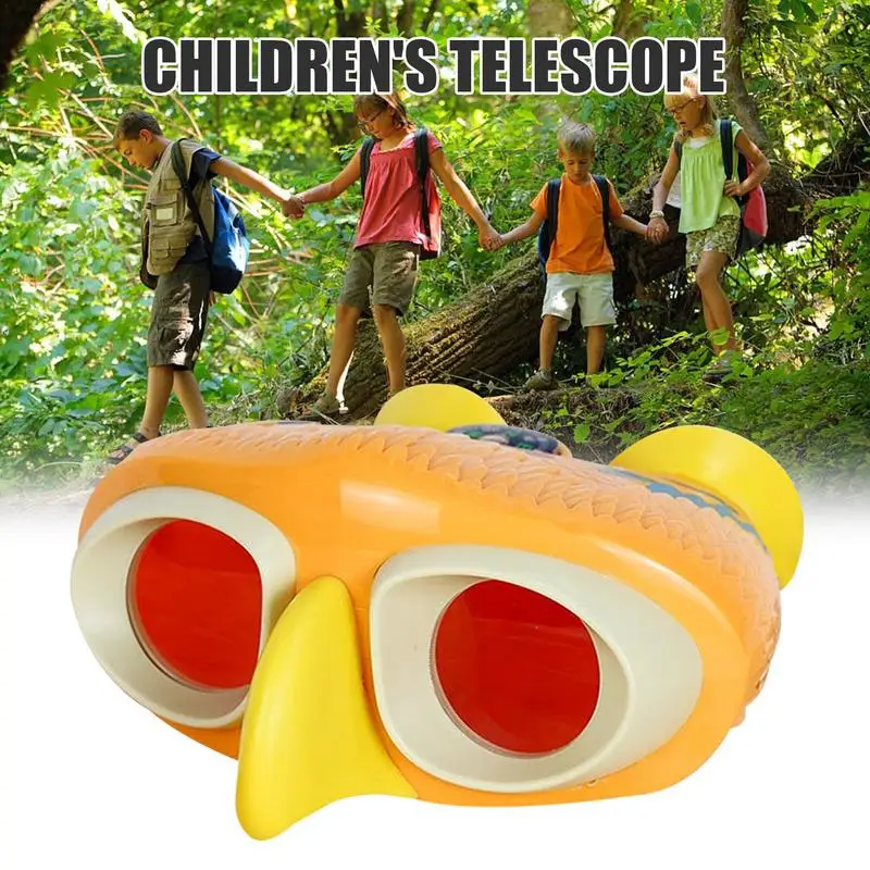 Compact Kids Binoculars Outdoor Toys Binoculars Owl Shape Binoculars Toys 525 High-Resolution Binoculars Includes Compass &