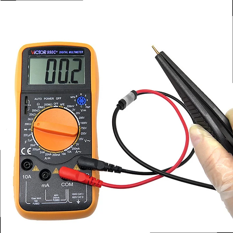 Clip Test Pen SMD Multimeter Probe Tweezers for Capacitance Inductance Resistor Chip Components