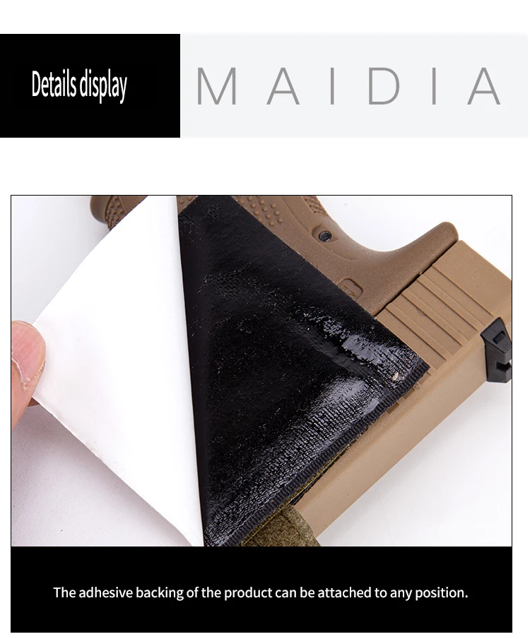 Universelle Pistolenholster für verdecktes Tragen, Schnellzieh-Pistolenholster für Gürteltasche, Rucksack, Weste – Detail 19