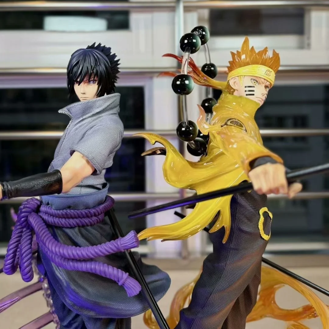 ナルトアニメフィギュアうずまきナルトとうちはサスケ決定戦ビニール