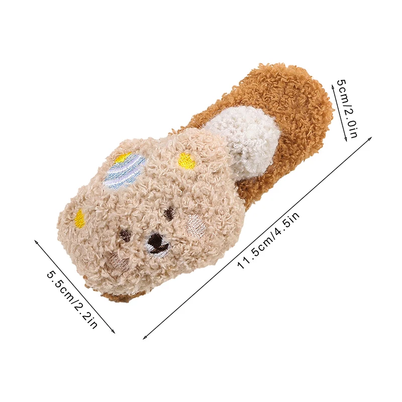 Cartoon Soft Plush Hair Clip Headwear Large Bear Sweet Cute Barrettes Hairpins Headdress For Women Hair Accessories