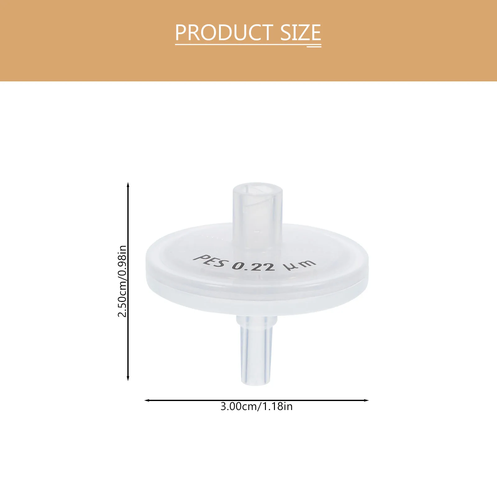 25 pcs Syringe Filter 0.22um Disposable Needle Filter for Lab Bottle Filtration System High Rates Hydrophilic Protein