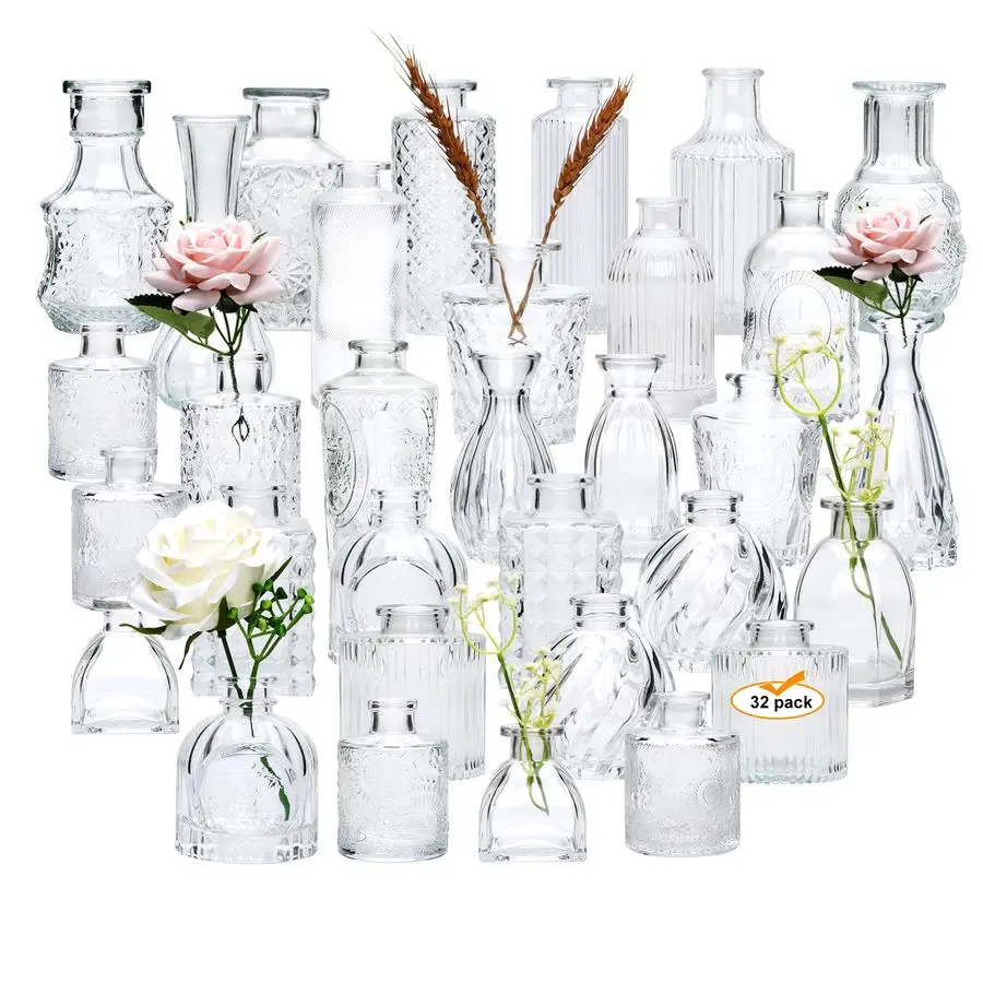 Glass Bud Vase Set …