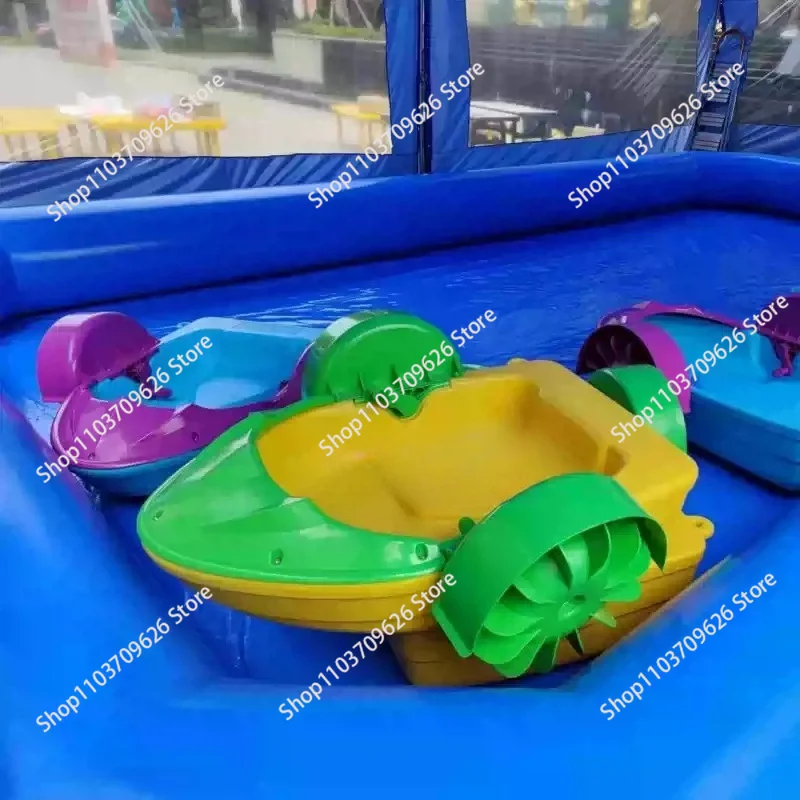 New Children's Paddled Boat Hand-Drawn Boat Bumper Boat on the Water Parent-Child Double Square Outdoor Toys