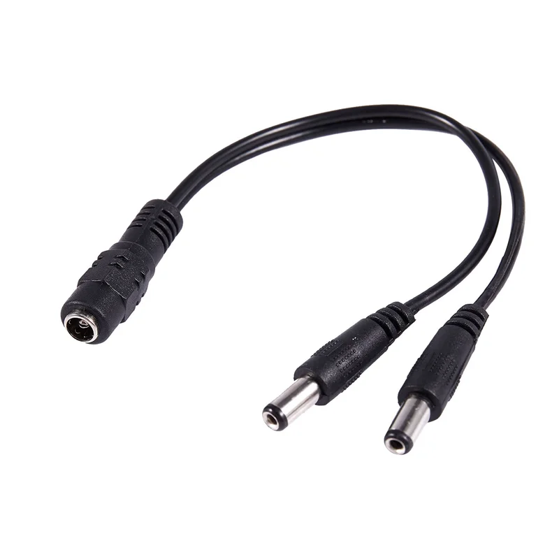 

B24B 10X 5.5X2.1Mm 1 To 2 M/F DC Power Splitter Cable For Security CCTV Camera