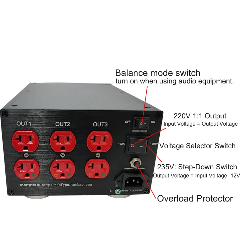 HiFi аудио очиститель кондиционера сбалансированный изолирующий трансформатор 500 Вт 1000 Вт 1300 Вт изолирующий источник питания для США и Великобритании