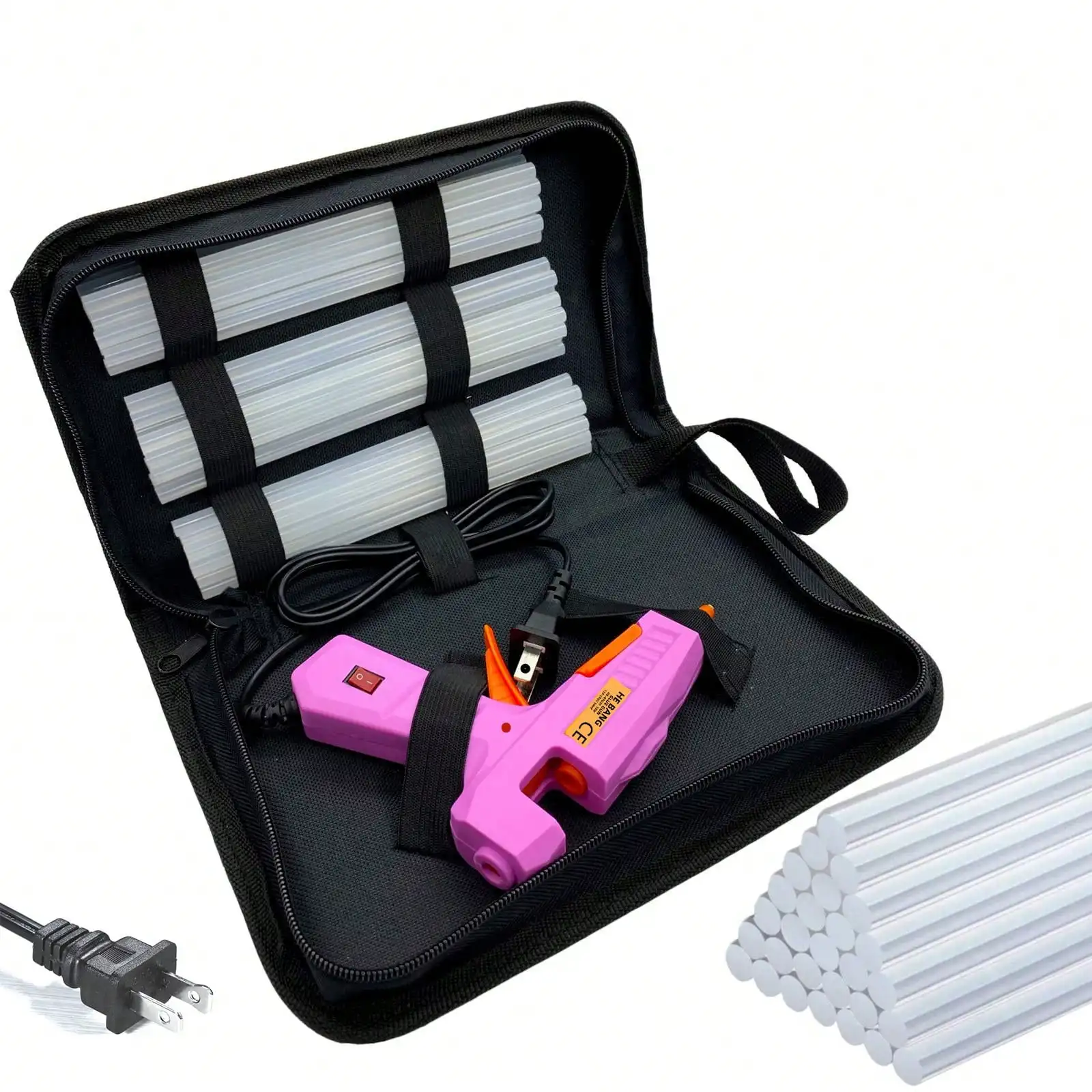 30W Hot Melt Glue Gun Kit With 30pcs 0.27x5.9 Inches (7x150mm) Glue Gun Stick For School Crafts DIY Arts And Quick Home Repairs