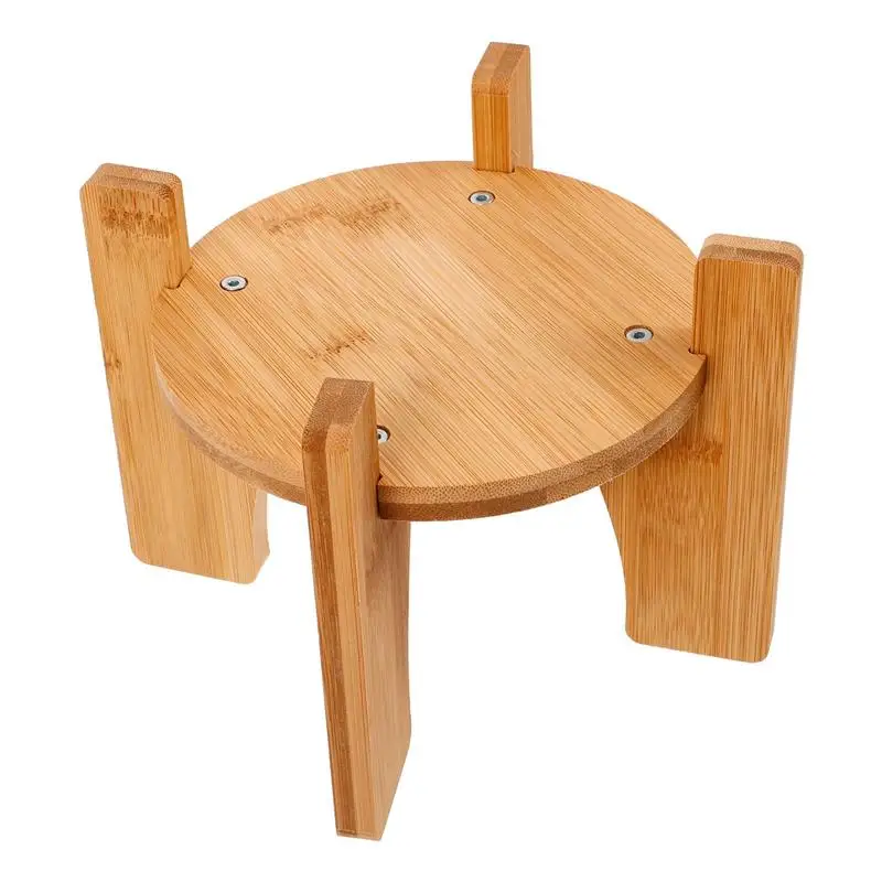 صينية خشبية من الخيزران، حامل موزع للمشروبات، قاعدة للحرف المائية للنباتات، قاعدة حامل المشروبات