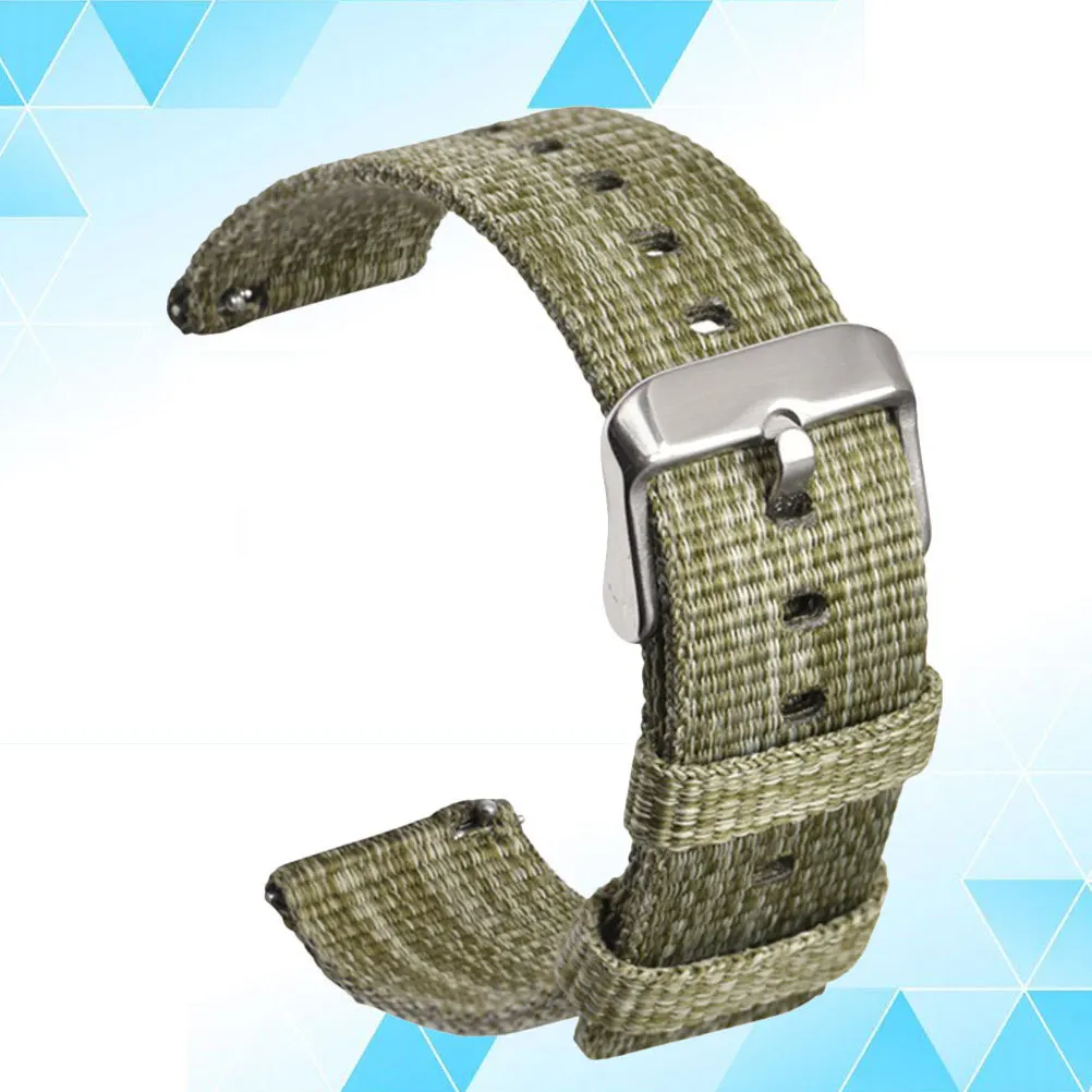 

1Pcs Watch Strap Canvas Durable Replacement Band Comfortable Smooth Texture Ideal for Galaxy Smart Watch Olive