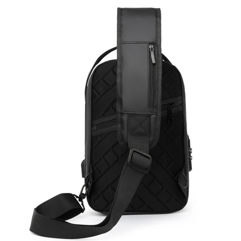 Multifunctional Men's Handbag - Large Capacity Sports Messenger Bag with Password Lock for Security and Business Cross-body Bag