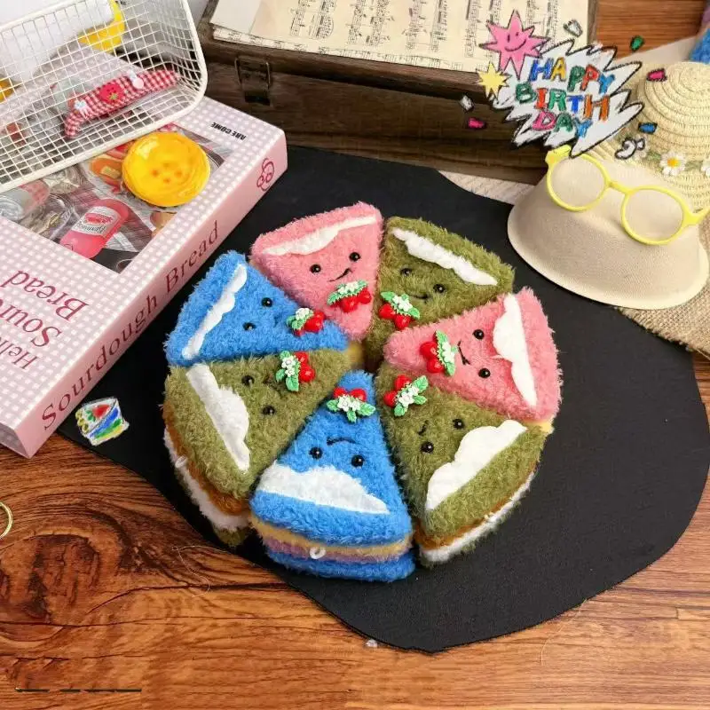 【السلام】رسوم متحركة محاكاة سلسلة مفاتيح ساندويتش القطيفة الإبداعية دمية على ظهره قلادة سحر مفتاح معلق اكسسوارات الديكور هدية