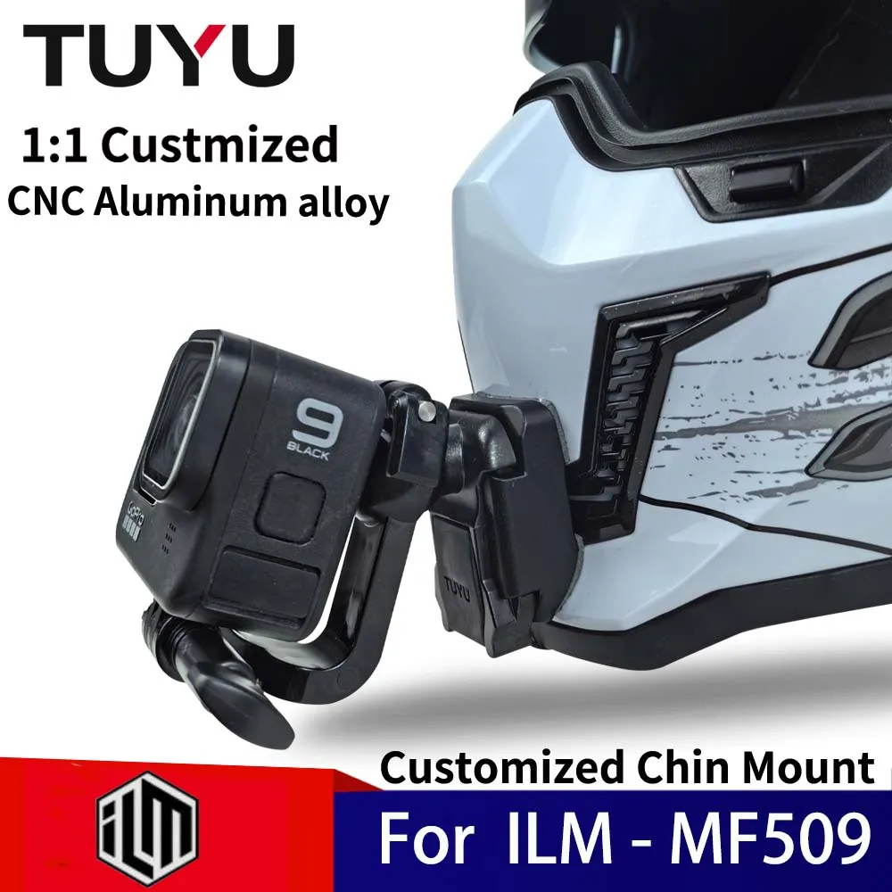 For ILM MF509  Helmet Custom Aluminium Chin Mount for GoPro Hero 12 11 10 9 8 Insta360 X4 Ace pro X3 X2 One rs DJI Accessories