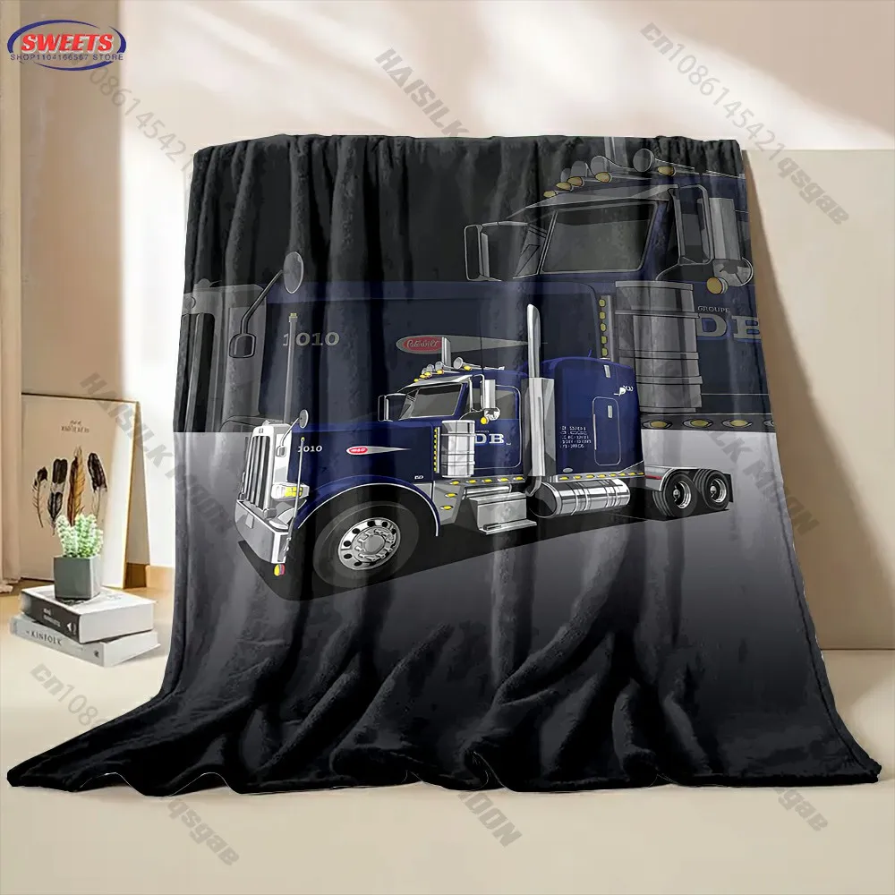 Truck-Themed Blanket for Cozy Moments kid's and adults' living room bedroom sofa decor, Exquisite gift