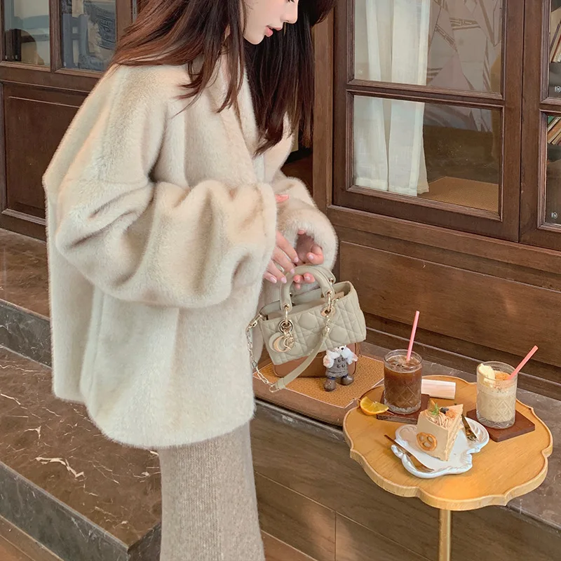 

Женские пальто из искусственного меха под лису, средней длины, повседневные, теплые, в стиле Y2K, уличная одежда, элегантные, приталенные, для работы, верхняя одежда 2026