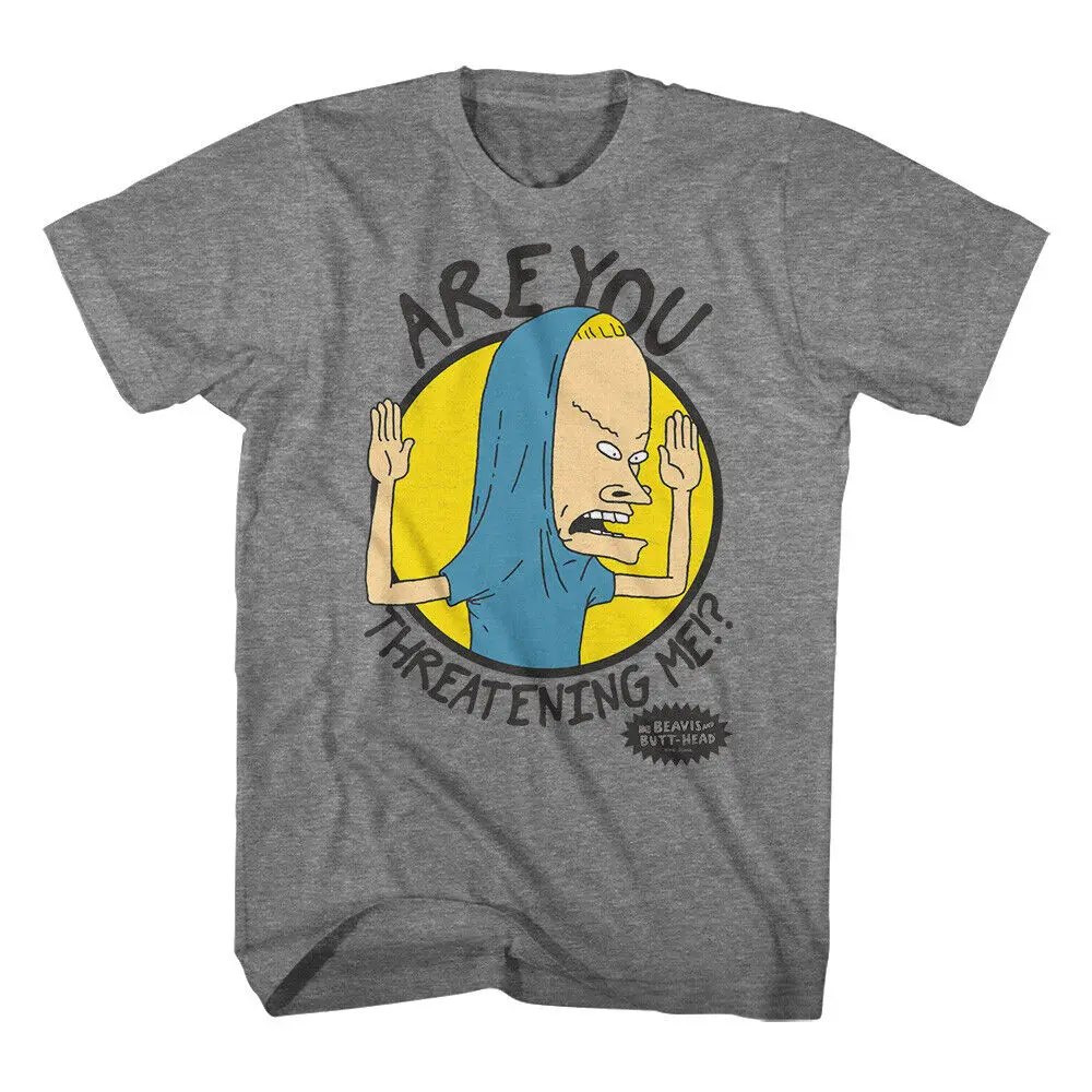 MTV Classic Cartoon Beavis And Butthead Are You Threatening Me Men's T Shirt