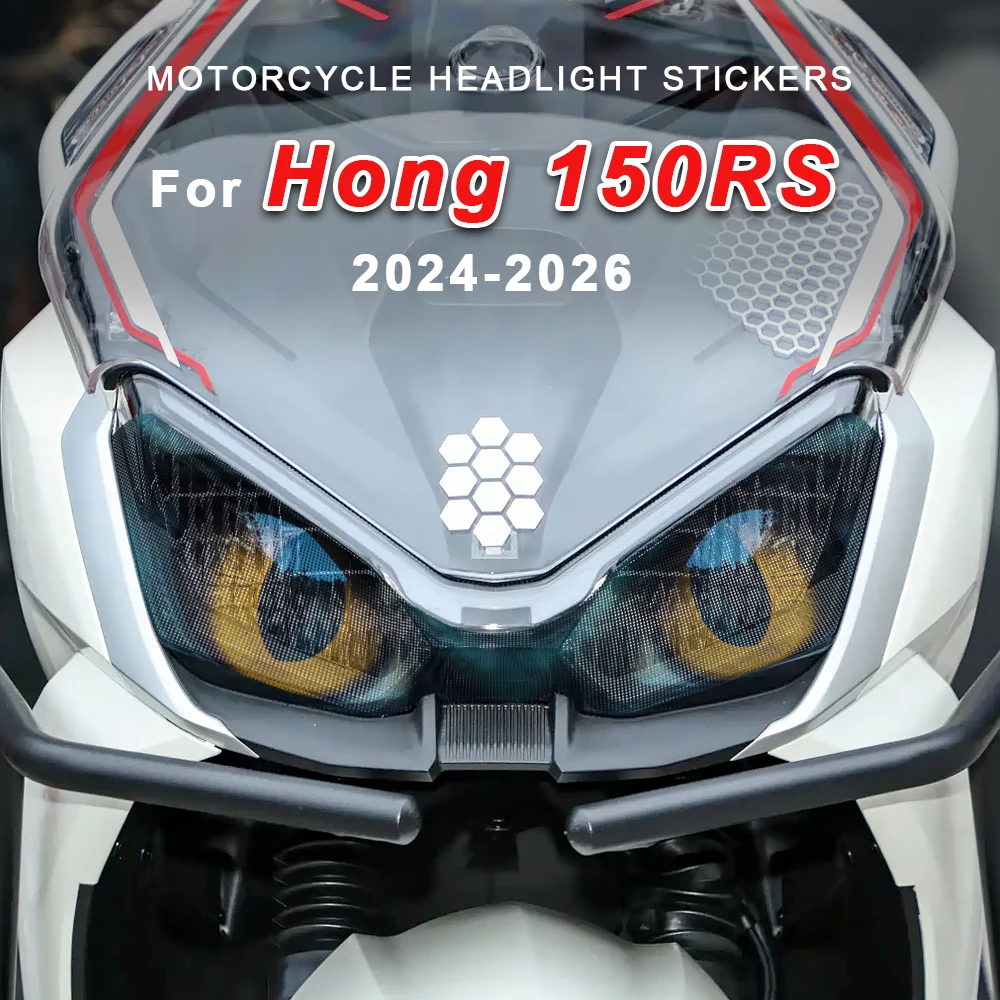 For QJMOTOR Hong 150RS 150 RS 2024 2025 2026 Motorcycle Headlight Stickers Fashion Headlamp Decals Motorbike Sticker Accessories