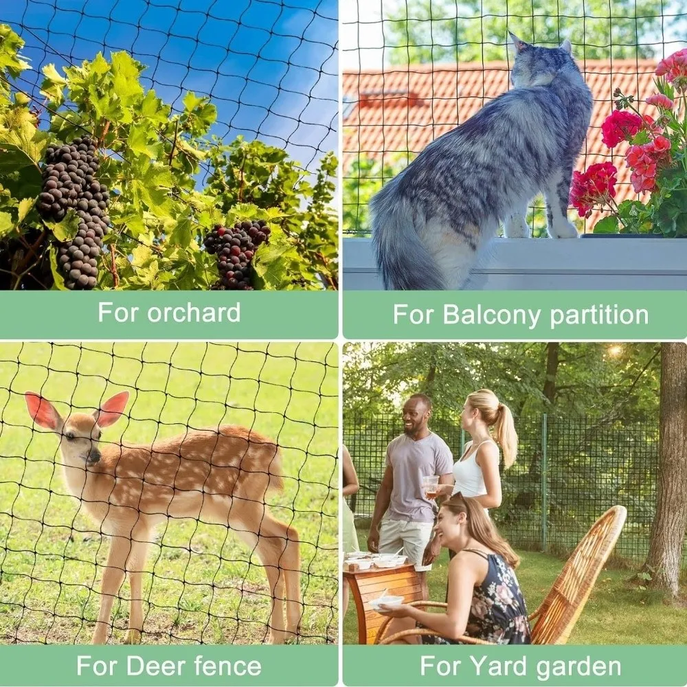 Plastic Pet Balcony Protective Net Bite Resistant Durable Cat Safety Net Cuttable Weatherproof Pet Anti-Fall Mesh Garden