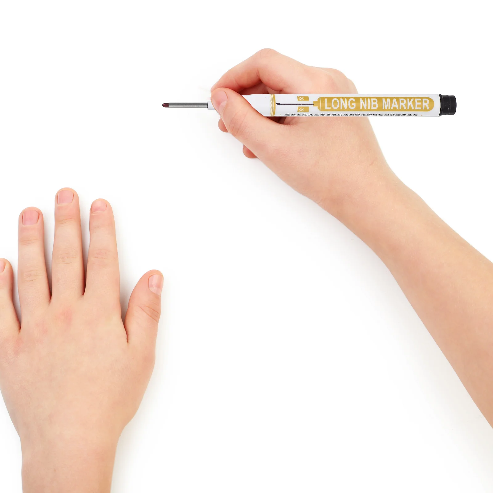 6 قطعة قلم تحديد النجار لأعمال النجارة طرف طويل حبر عميق علامة البناء أداة وضع العلامات الدائمة تجديد الأثاث #2