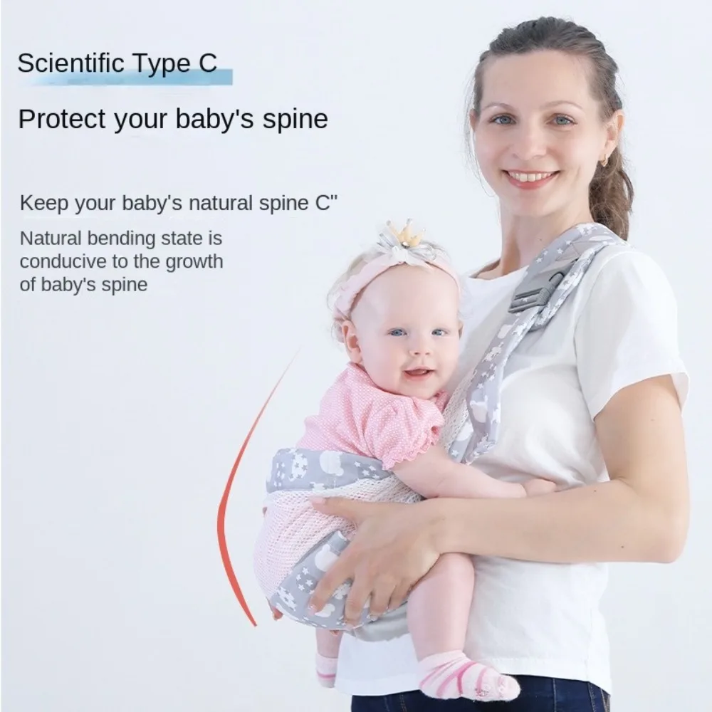 Cartoon Baby Wrap Carrier Newborn Front Holding Cotton Infant Backpacks Horizontal Holding Type Mesh Newborn Sling Wrap Baby