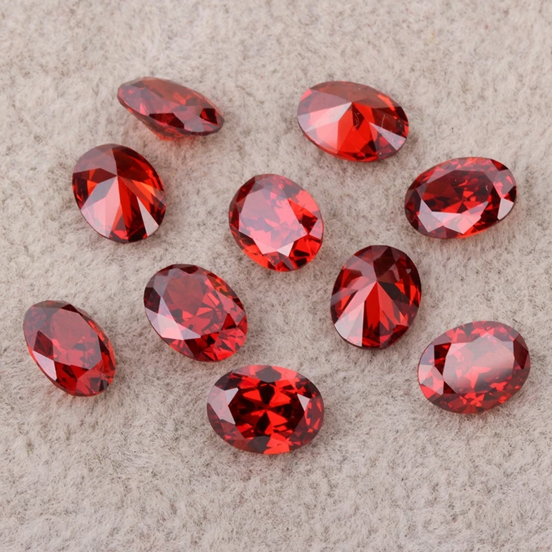 Brillant geschliffene 13x18mm ovale rote Labor-Rubin-Edelsteine Granat DIY Schmuck VVS Edelstein für DIY Schmuckherstellung – Detail 5