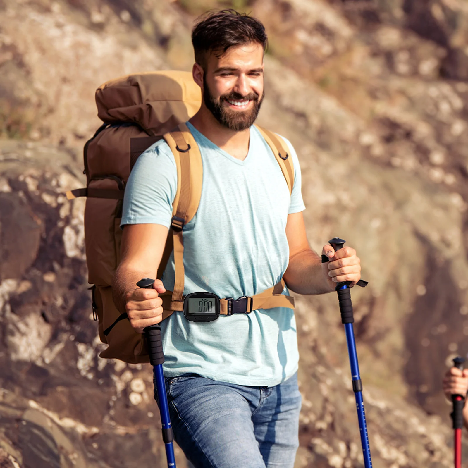 

Step Counter Clip on Pedometer Accurate 3D Sensor Track Steps Walking Distance Calories Simple Interface for Men Women Seniors