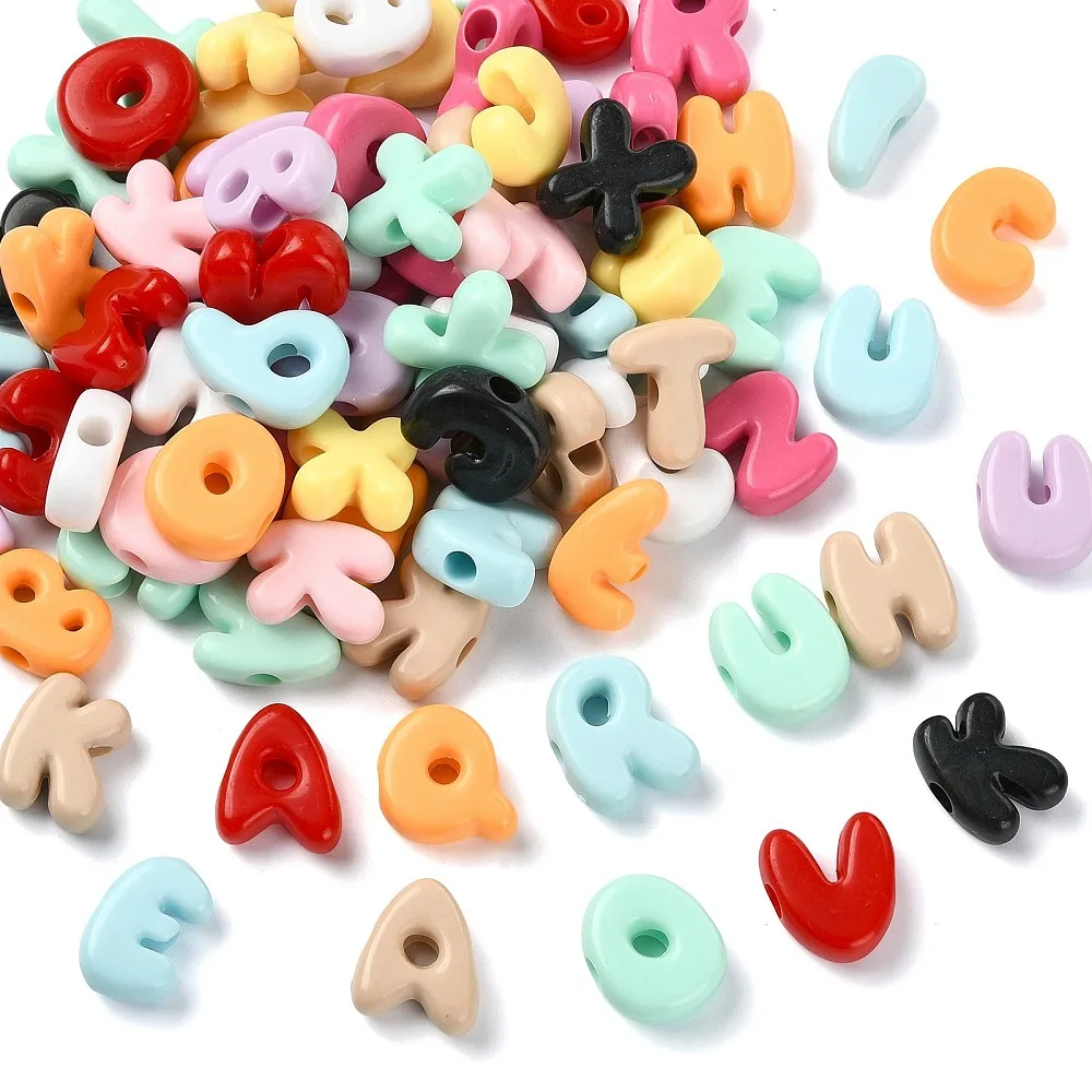 250g/set Mixed Color Acrylic Letter Beads Loose Alphabet Spacer Beads for DIY Bracelet Necklace Name Jewelry Making Supplies