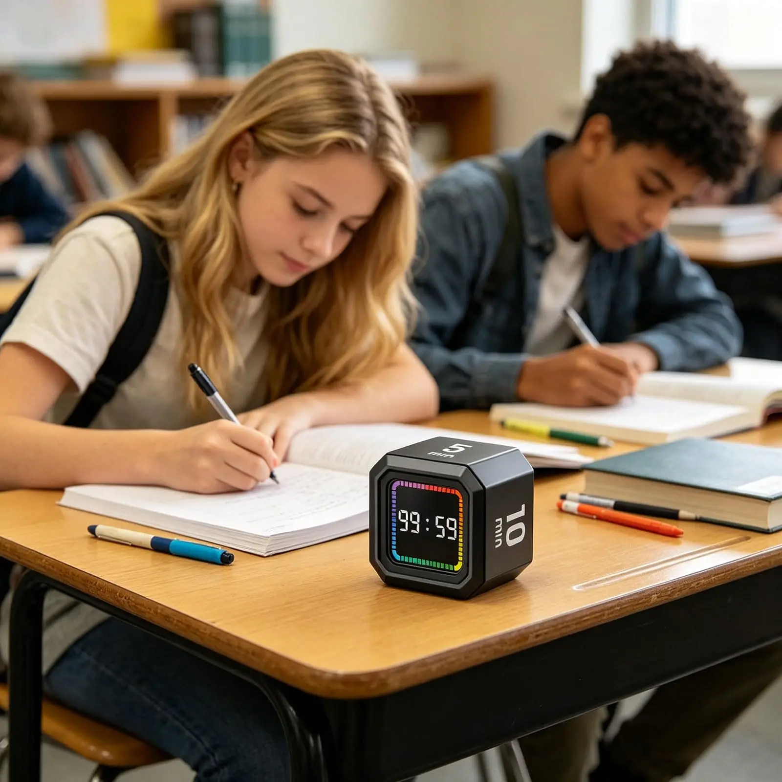 Digital Flipping Timer,4 Preset Timers ( 10 / 5 / 25 / 45 Minutes), with Its Built in Magnet for Studying, Working or Cooking