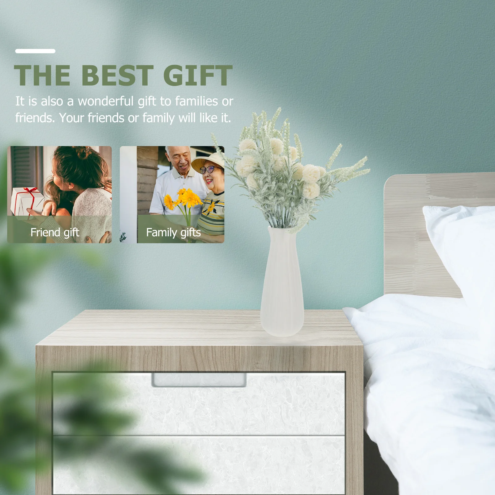 

2Pcs Simulation Dandelion Fake Flower Decoration Plants for Wedding Party Birthday Home Room Gathering Photography Prop