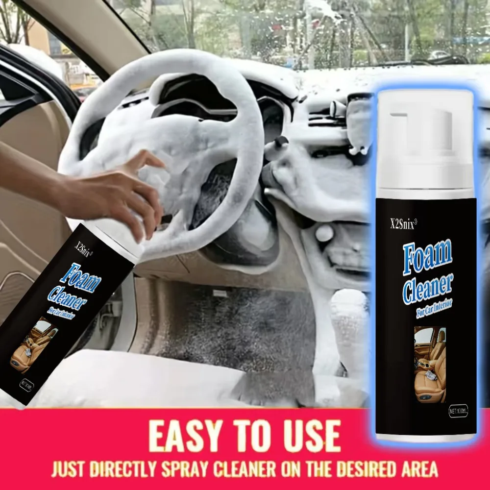 New Multifunctional Foam Cleaner Car Interior Stain Removal and Cleaning Leather Seat Home Foam Cleaner Spray Maintenance Wash