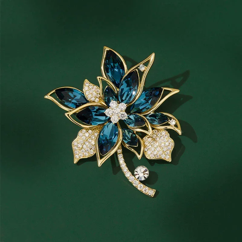 1pc Fashion Flower Brooch for Women Men Eye-Catching Pin Accessory for Stage&Special Occasions Memorable Gift Item 2025
