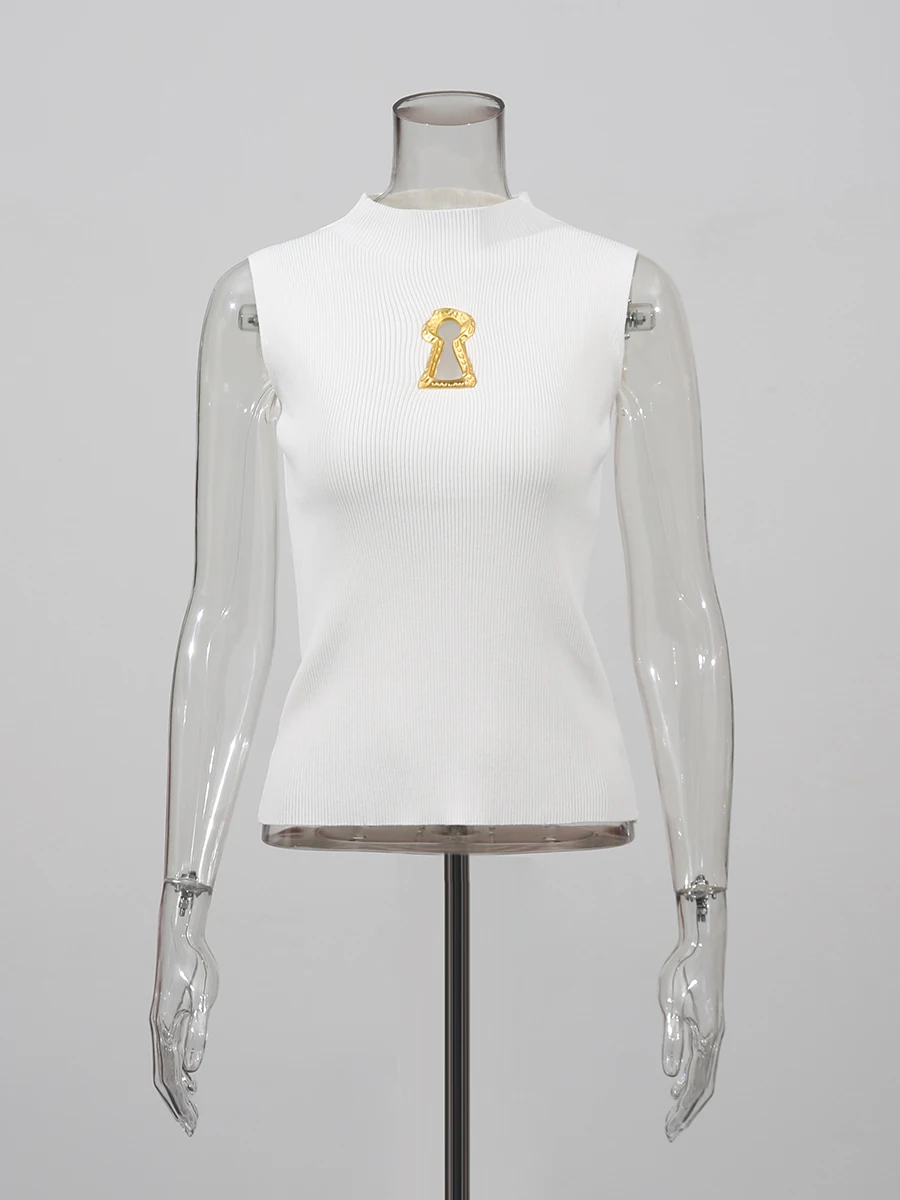 ROMISS الصلبة تقسم الجوف خارج أساسيات تي شيرت الإناث س الرقبة أكمام مزاجه التخسيس المرأة تي شيرت الصيف نمط جديد